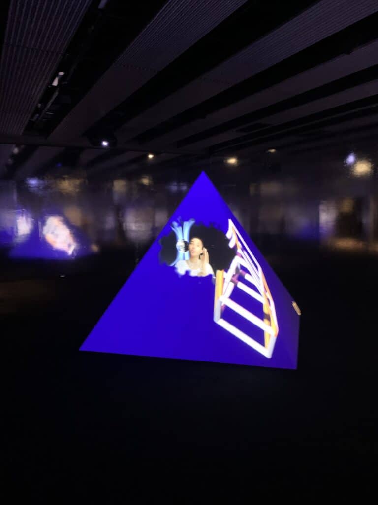 Tabita Rezaire, Ultra Wet - Recapitulation, 2017 Pyramid projection mapping installation, variable dimensions 11:18 minutes