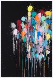 Ian Davenport - Colour Splat Edge (black)_2017