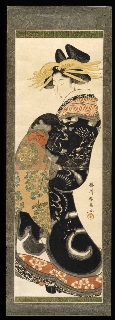 Parading courtesan, woodblock print, Katsukawa Shunsen, 1804-18, Edo (Tokyo), Japan. Museum no. E.12564-1886. © Victoria and Albert Museum, London FAD MAGAZINE