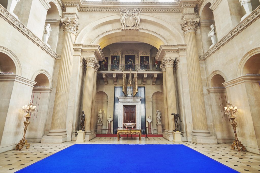 Installation view, Blenheim Palace, Yves Klein, Pure Pigment installation, courtesy of Blenheim Art Foundation, photo by Tom Lin