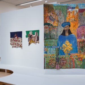 Installation view Unravel -The Power and Politics of Textiles in Art, Stedelijk Museum Amsterdam, 2024. Photo. Peter Tijhuis