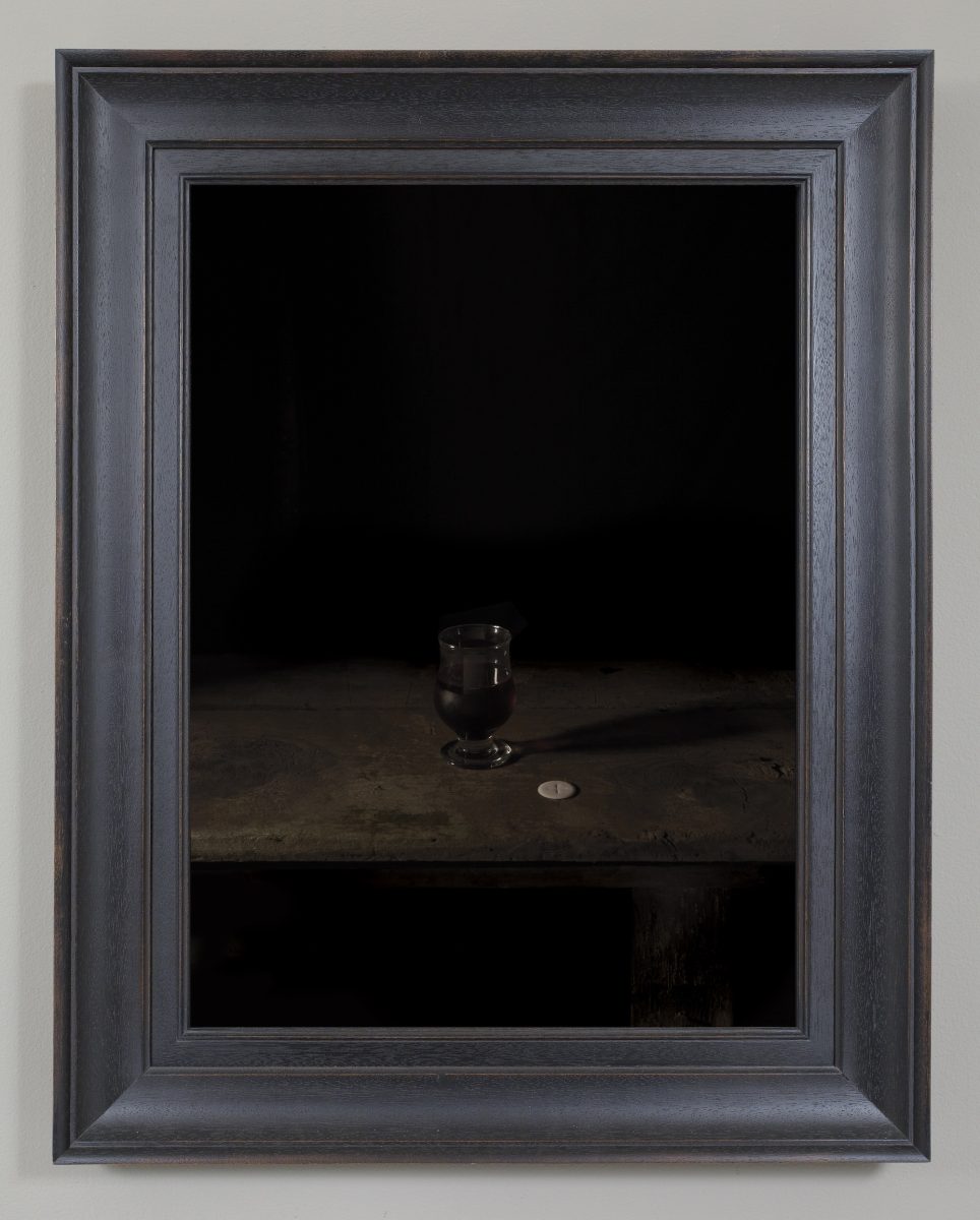 Jonathan Nobles’ communion wafer and wine artwork
