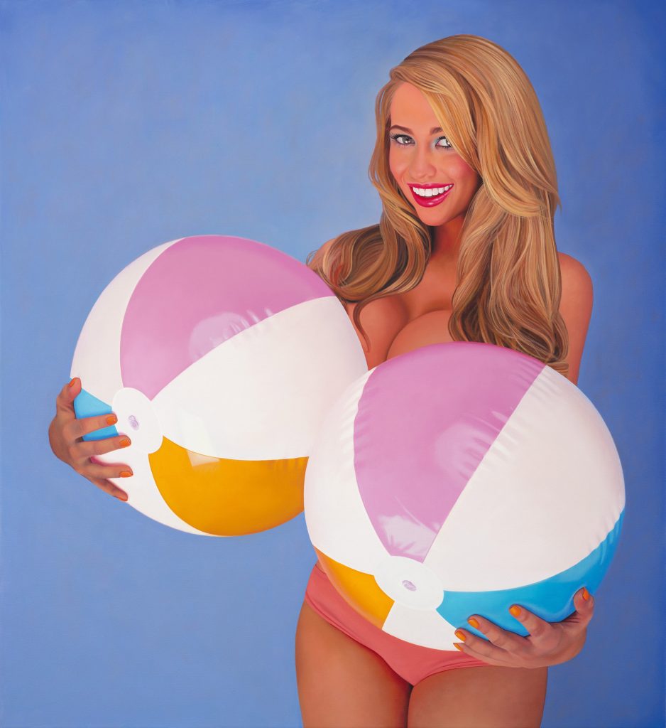 Beach Balls’ (2016), Kelly-Anne Davitt - Oil on canvas - 115 x 105 cm