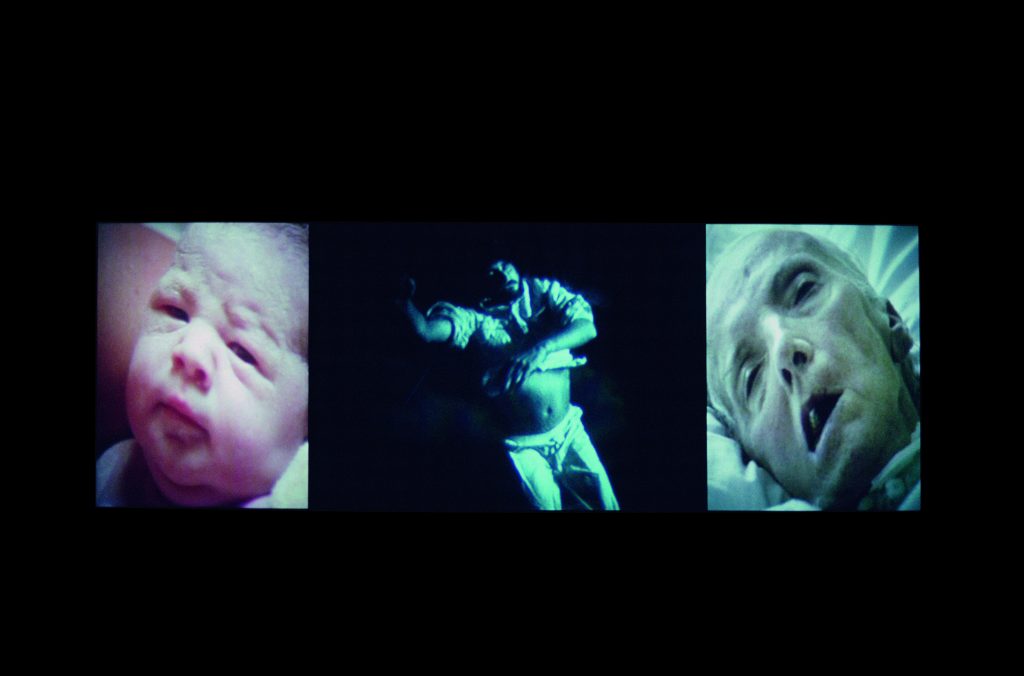 Bill Viola, Nantes Triptych, 1992 Video/sound installation Courtesy Bill Viola Studio Photo: Kira Perov