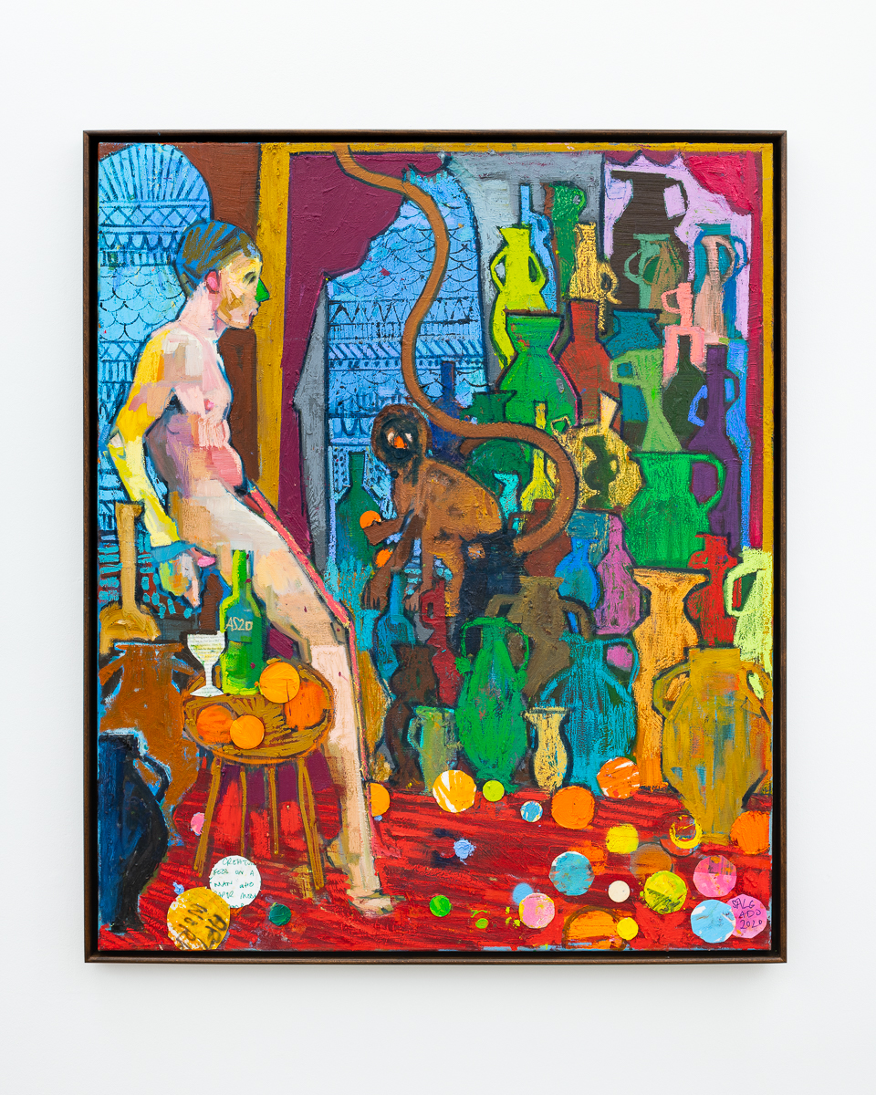 Andrew Salgado - Fool On A Hill (2020), oil, oil pastel and mixed media on linen, 150x120cm LR