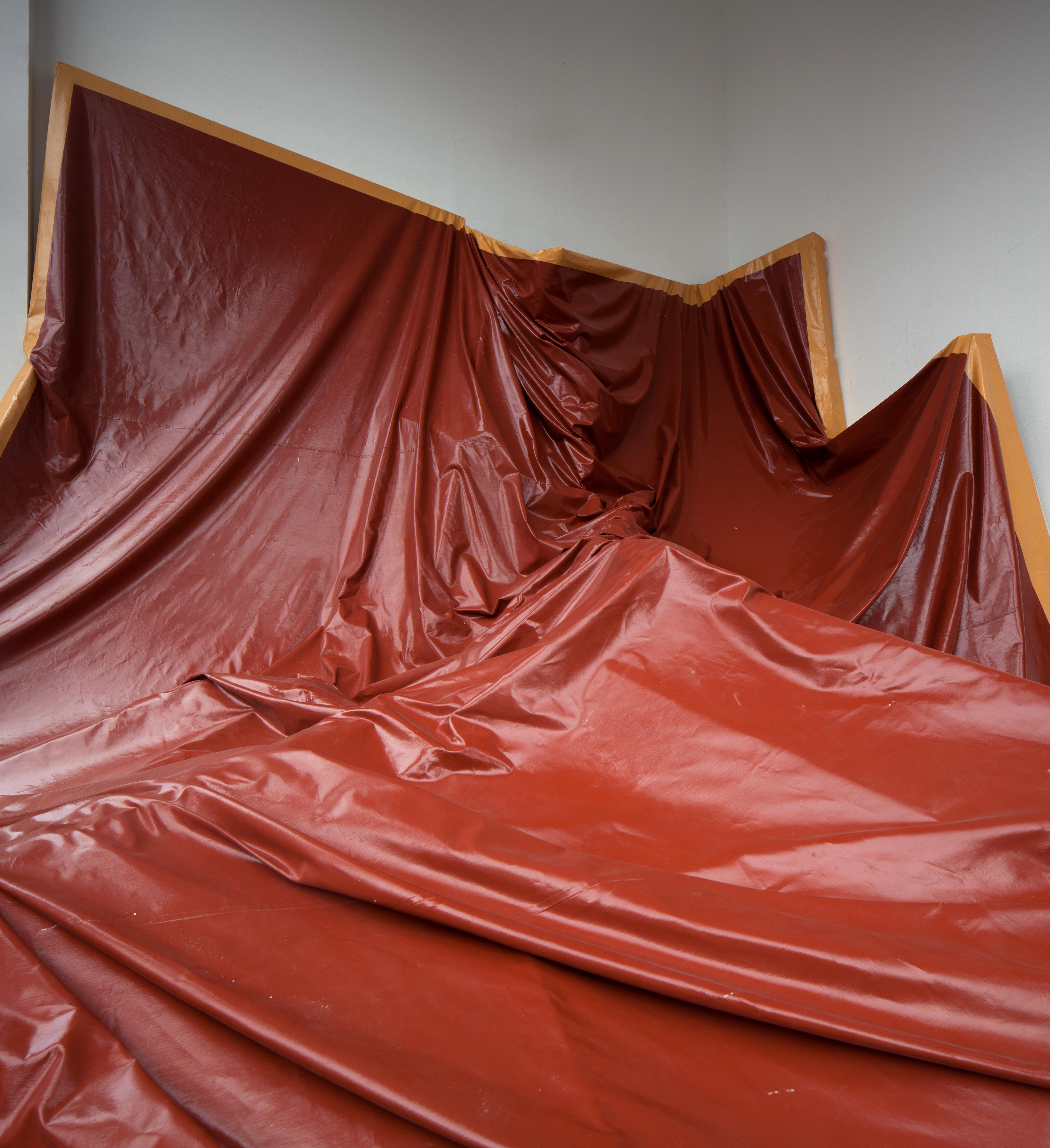 Angela de la Cruz, Larger Than Life (Knackered), 2004-2015. Installation at Galerie Thomas Schulte, Berlin, 2015. Courtesy Angela de la Cruz and Galerie Thomas Schulte