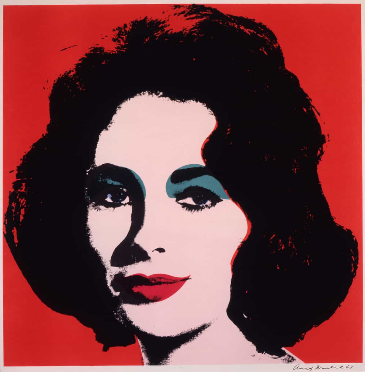 Liz, 1964 Offset lithograph on paper 23 1/8 x 23 1/8 in. (58.7 x 58.7 cm.) The Andy Warhol Museum, Pittsburgh; Founding Collection, Contribution The Andy Warhol Foundation for the Visual Arts, Inc. 1998.1.2374 © The Andy Warhol Foundation for the Visual Arts, Inc