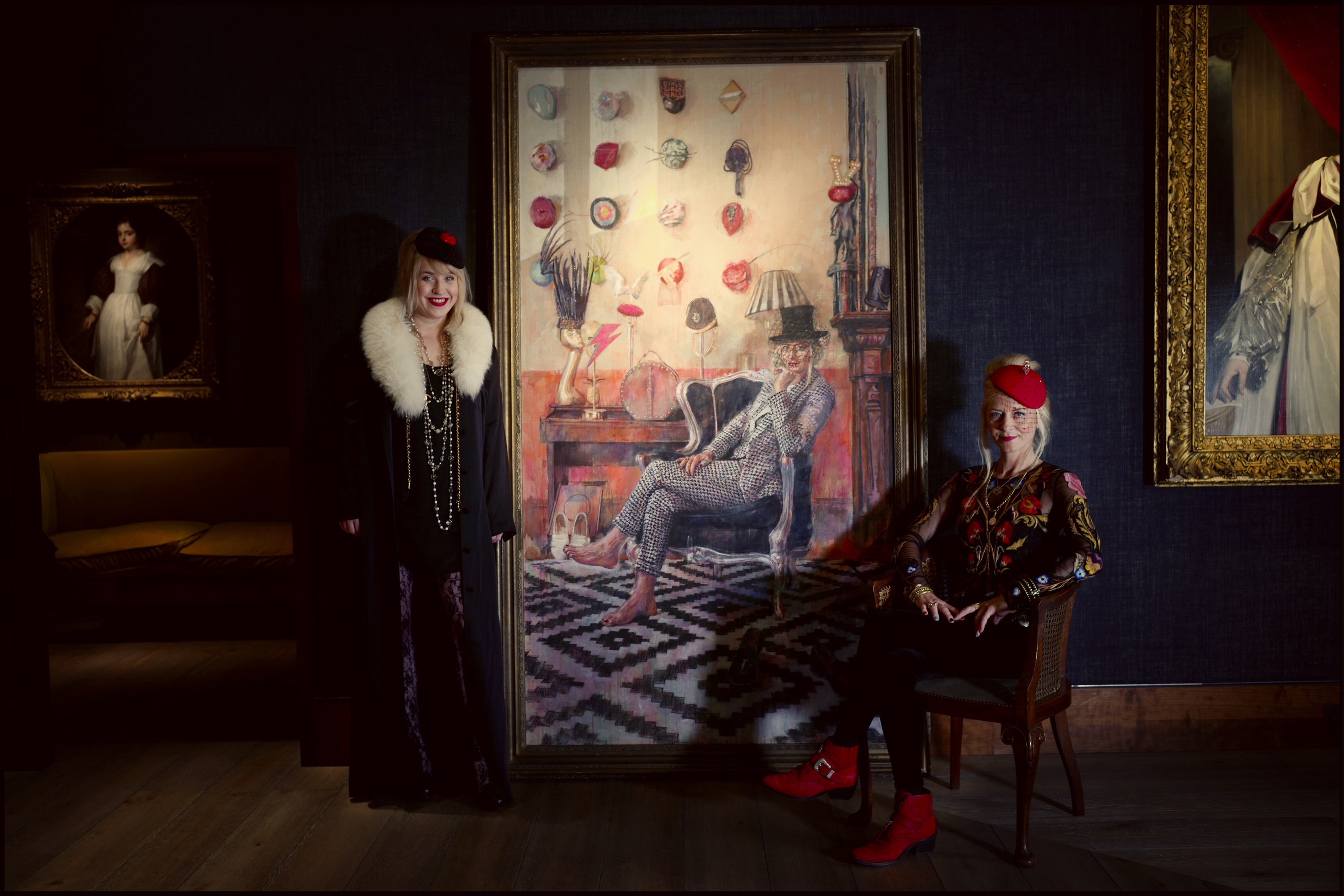 The Philip Mould gallery presents a collaboration between British portrait artist Lorna May Wadsworth and prolific hat designer Victoria Grant