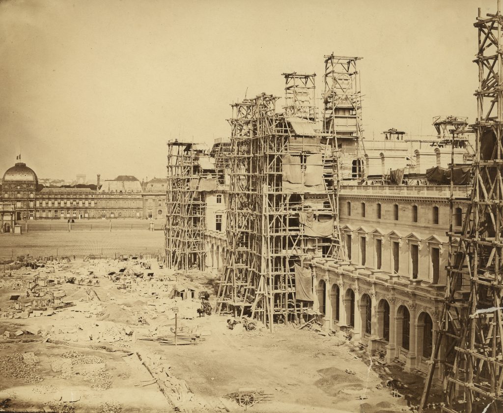 Louvre, Paris_ the north wing of the New Louvre under construction 1849, Credit_ Edouard-Denis Baldus, RIBA Collections FAD magazine