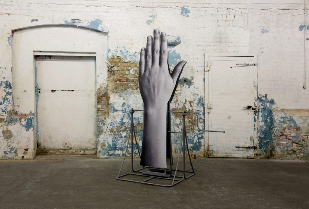 Lucy Gregory, ‘Applause Machine’ 100 x 120 x 230cm, Digital prints on aluminium, steel, fixings, paint, 2019