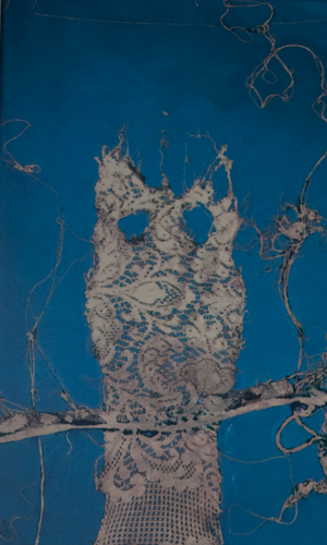 Mark Flood Owl, 2010 acrylic on canvas 30 x 18 inches