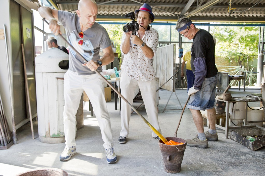 Marc Quinn and filmmaker Gerry Fox