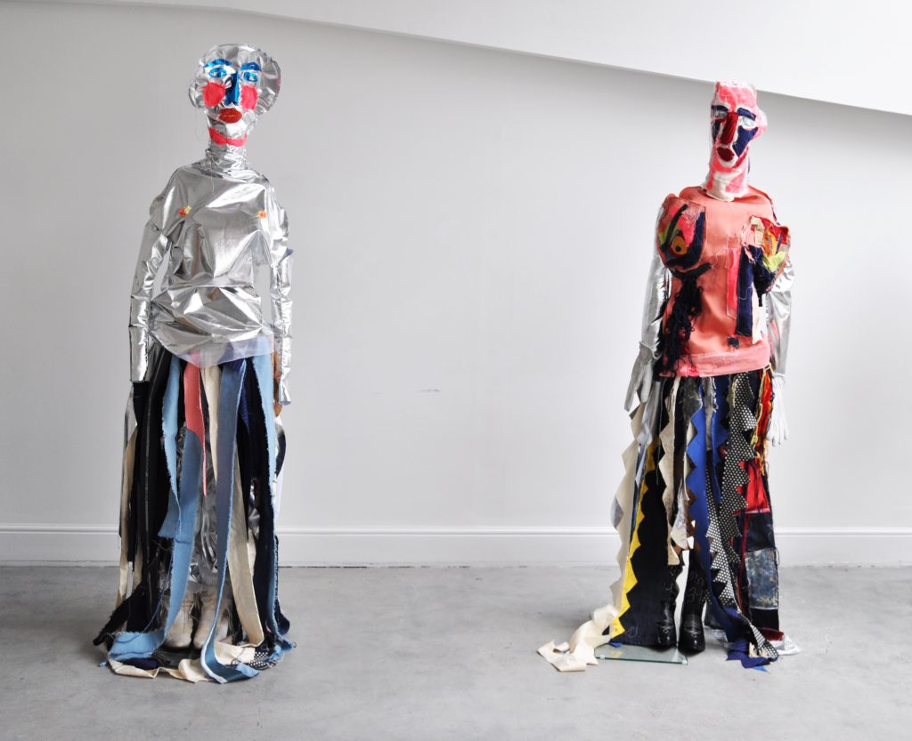 Matilda & Zeus, Mixed media on fabrics, Dimensions variable, 2019