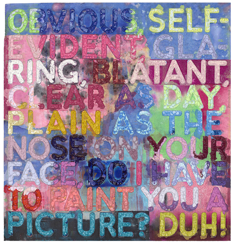 Mel Bochner, Plain as the Nose on Your Face - FAD Magazine