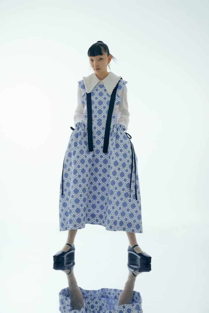 Moon Jar Dress, Blue by Minju Kim. Seoul, 2021 © Minju Kim, Photo Sangmi An, Model Leehyun Kim