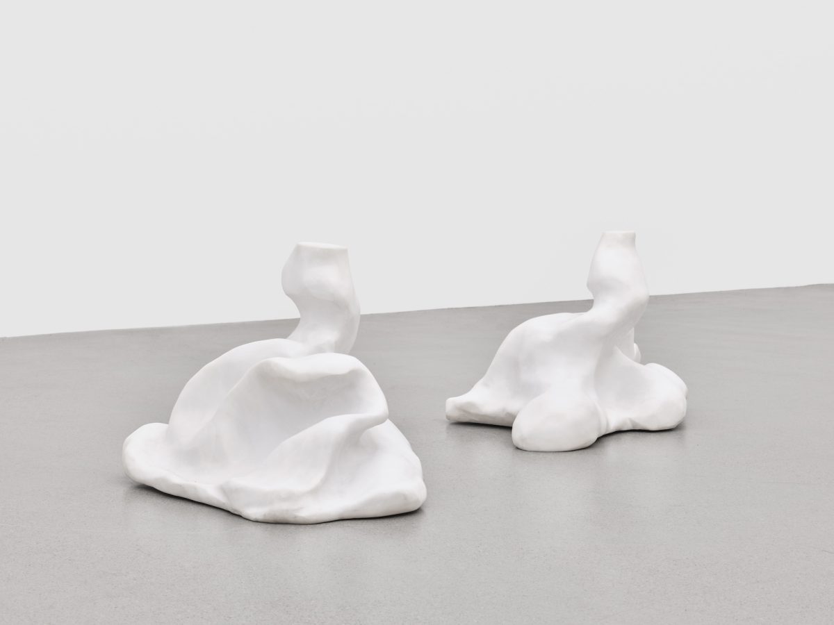 Not Vital marble ear sculpture inspired by Engadin landscape