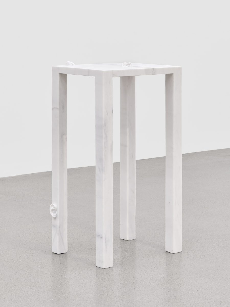 Not Vital sculpture featuring ear motif in Listening + Looking exhibition