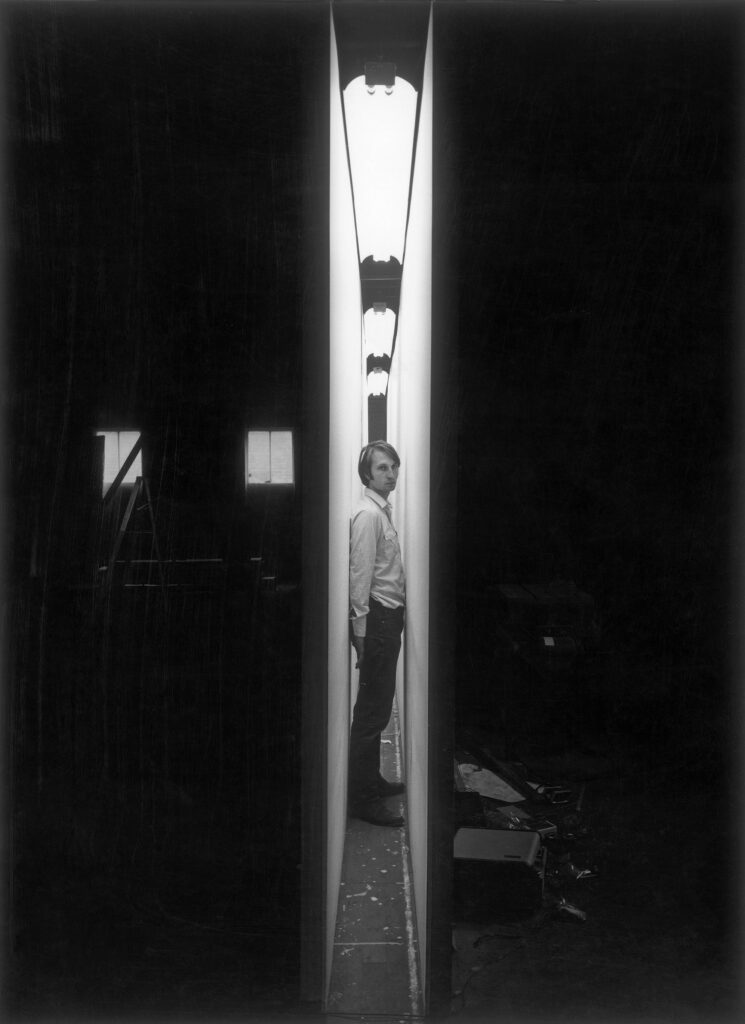 Bruce Nauman in his studio in Pasadena, California