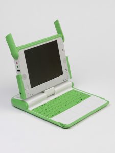 Laptop 'One Laptop Per Child' laptop, designed by Yves Behar, 2005 FAD MAGAZINE