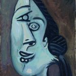 Pablo Picasso, Head of Women, 1953, Signed Picasso and dated 25 June 53 (upper right), Oil on canvas, 33 x 24 cm