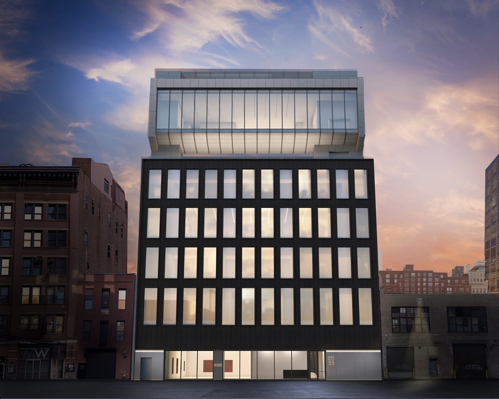 Architectural rendering of 540 West 25th Street, New York. Image courtesy of Bonetti / Kozerski Architecture