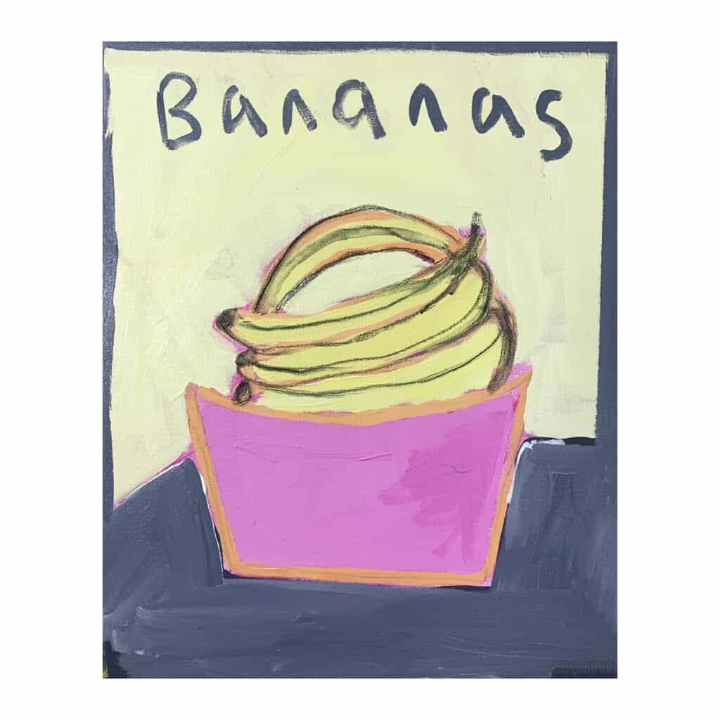 Phoebe-Boddy-Bananas-2022-Pastel-Acrylic-on-Canvas-41-x-51-cm-