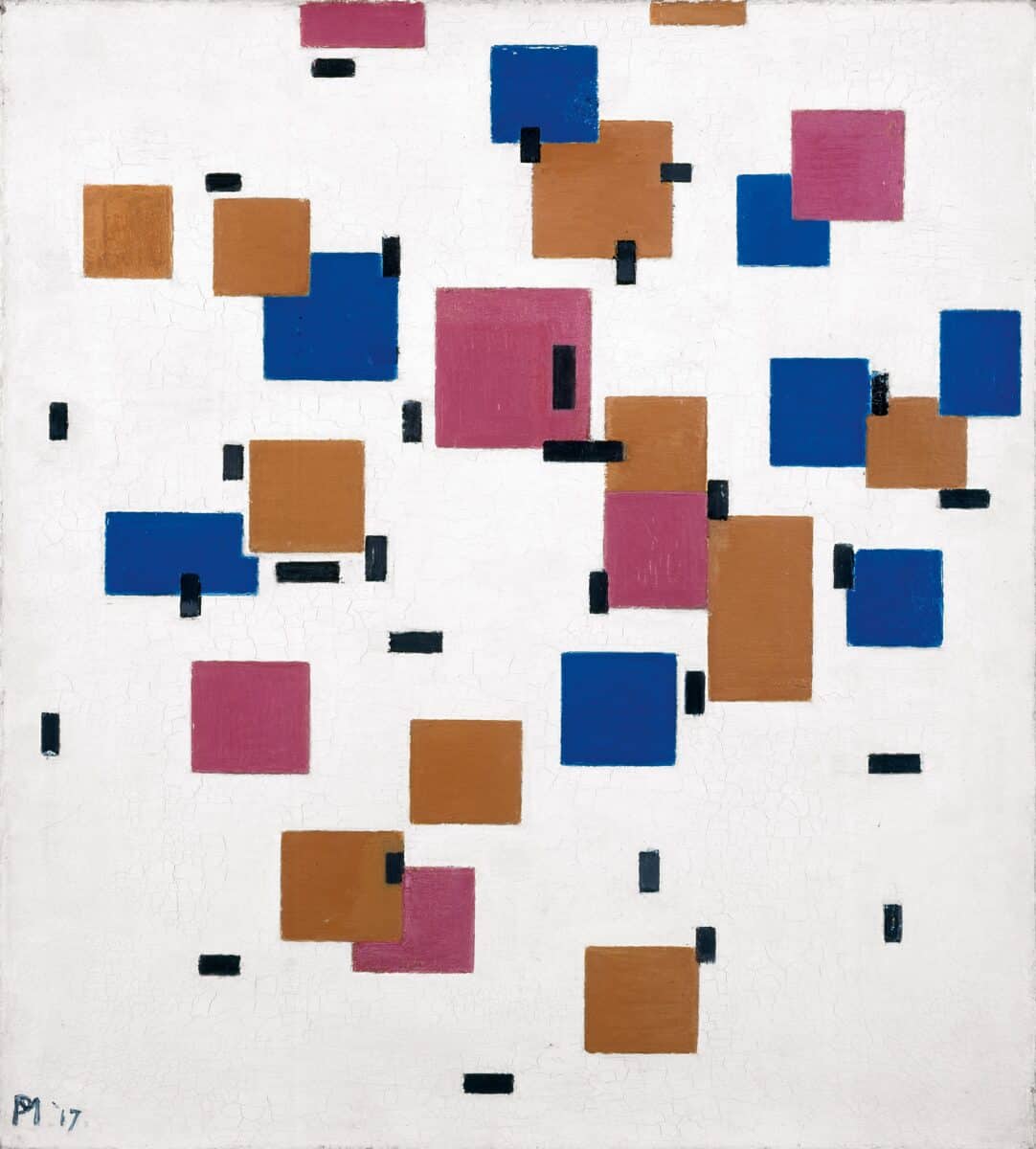 Piet Mondrian, Composition in colour A 1917. Oil on canvas, 50.5 x 45 cm. Collection Kröller - Müller Museum, Otterlo, the Netherlands