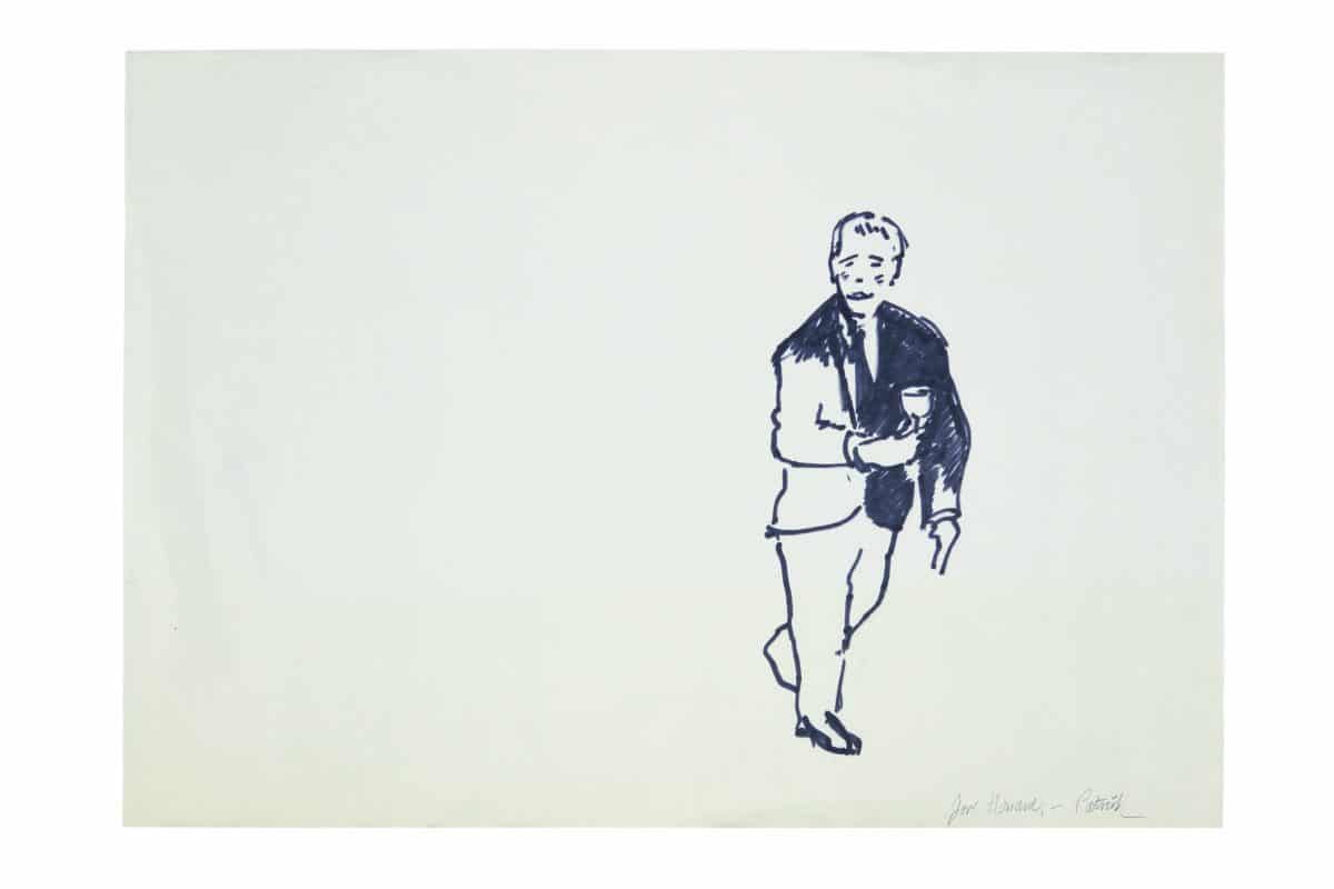 Patrick CaulfieldPortrait of Howard Hodgkin, c.1975Ink on paper42 x 59.5 cm16 1/2 x 23 1/2 inches