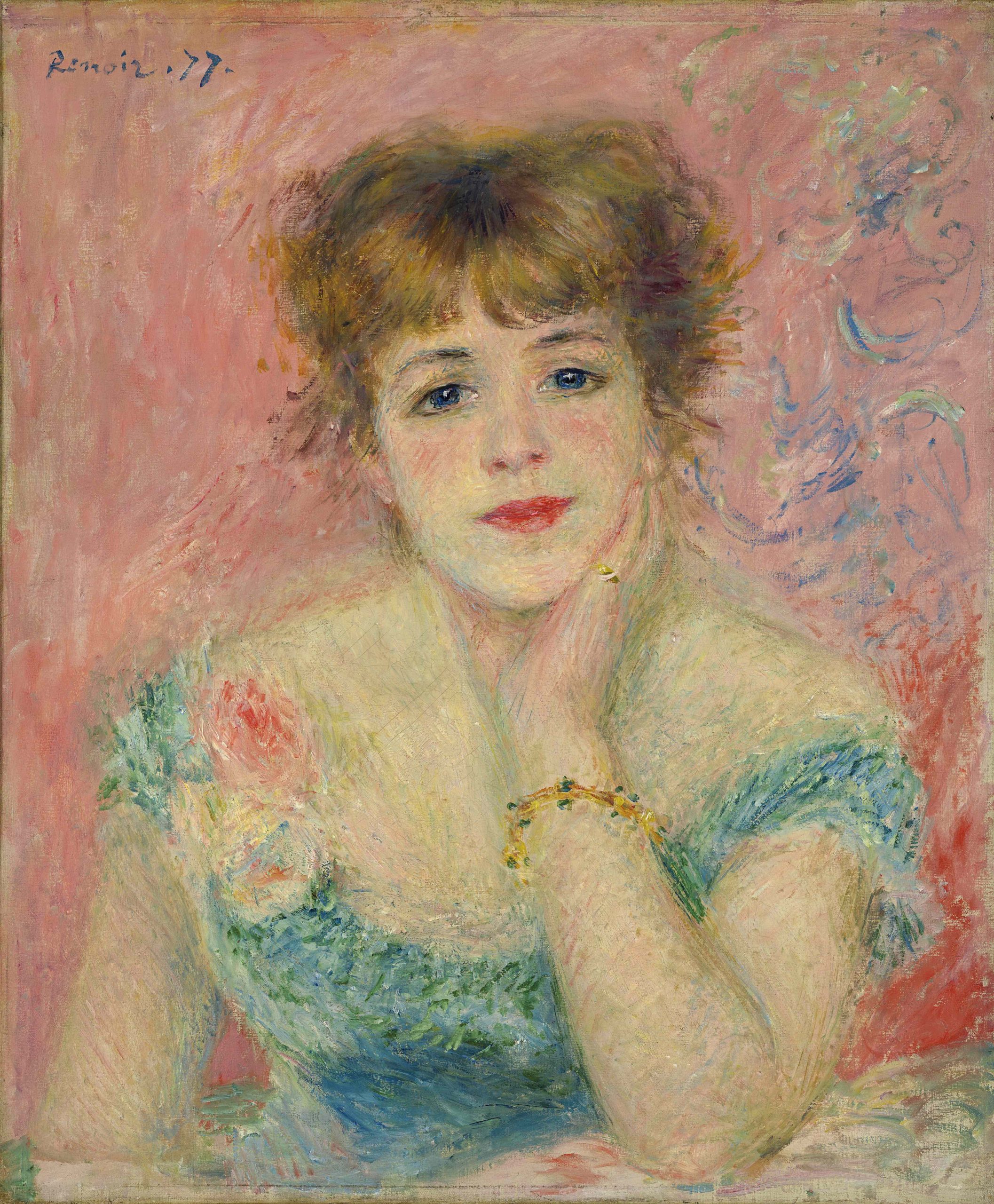 Portrait of Jeanne Samary or La Rêverie. Jean-Auguste Renoir. Oil on canvas, 56 × 47 cm, 1877. Pushkin Museum of Fine Arts, Moscow (old Morozov collection). © Pushkin Museum of Fine Arts FAD MAGAZNE