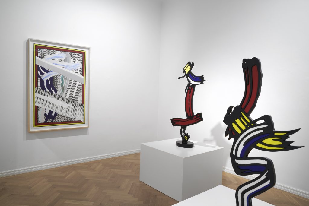 Installation view, Roy Lichtenstein, The Loaded Brush, Galerie Thaddaeus Ropac, Salzburg, 27th July - 28th September 2019 © Estate of Roy Lichtenstein / Bildrecht Wien, 2019. Courtesy Galerie Thaddaeus Ropac, London • Paris • Salzburg. Photo: Ulrich Ghezzi