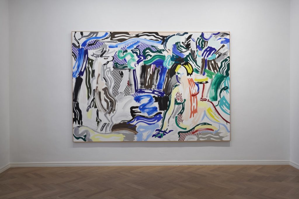 Installation view, Roy Lichtenstein, The Loaded Brush, Galerie Thaddaeus Ropac, Salzburg, 27th July - 28th September 2019 © Estate of Roy Lichtenstein / Bildrecht Wien, 2019. Courtesy Galerie Thaddaeus Ropac, London • Paris • Salzburg. Photo: Ulrich Ghezzi