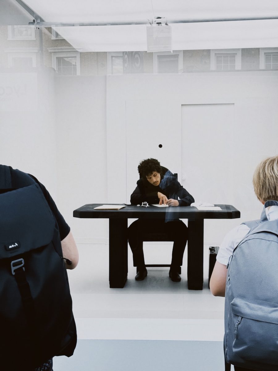 Rilès performing ALL LOVE at BSMT Gallery in Dalston, London