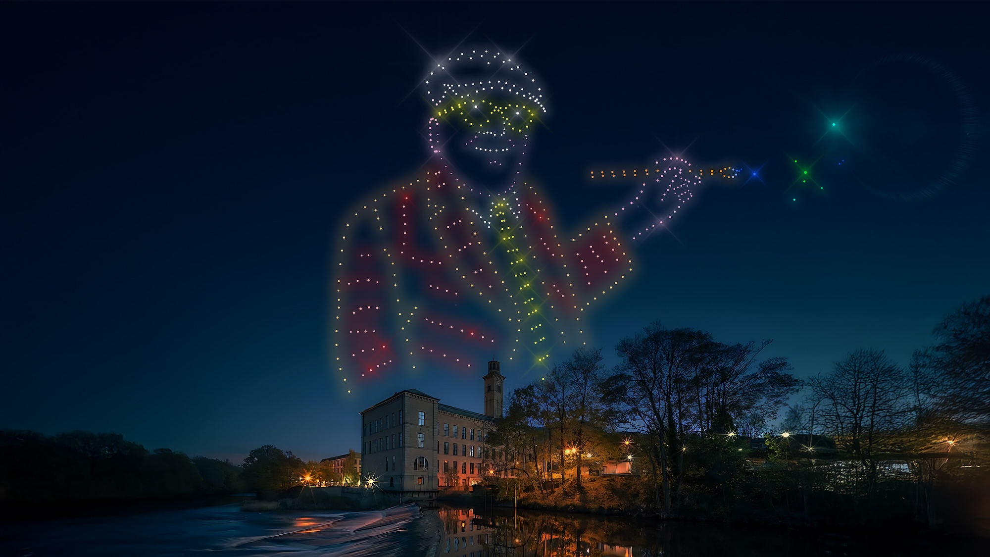 “David Hockney’s Iconic Art to Light Up Bradford Sky”