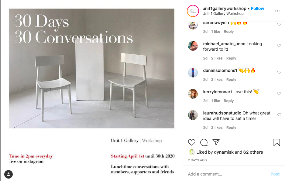 30 days 30 conversations! | Live on Instagram | 1-30 April, every day at 2pm (GMT)