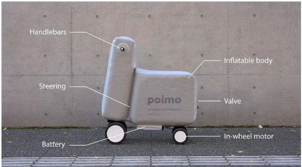 Introducing soft mobility- poimo the electric scooter that you can inflate with air. FAD MAGAZINE