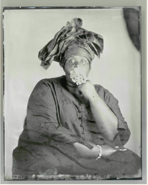 Pietaw 2017, Wet plate collodion tintype on metal, 250 x 200 mm Image courtesy the Estate of Khadija Saye FAD MAGAZINE 