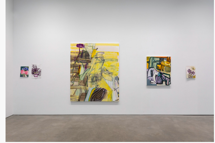 Installation view, Amy Sillman: Twice Removed, Gladstone Gallery, New York, 2020.