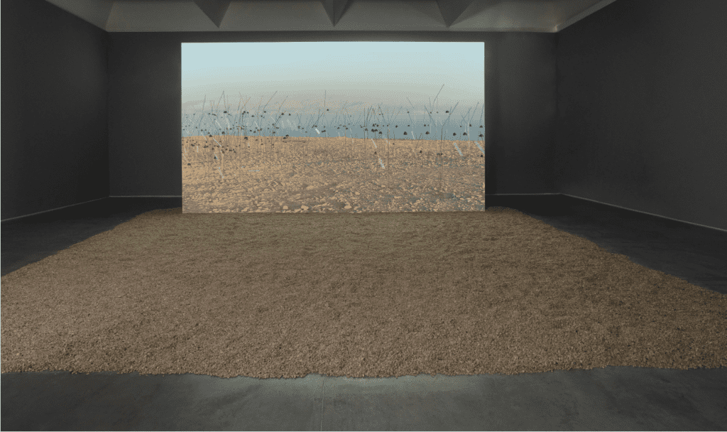 Christian Boltanski Animitas (Mères Mortes), 2017 Video installation; HD color video, sound, sand Dimensions variable Edition of 3 plus 3 artist's proofs