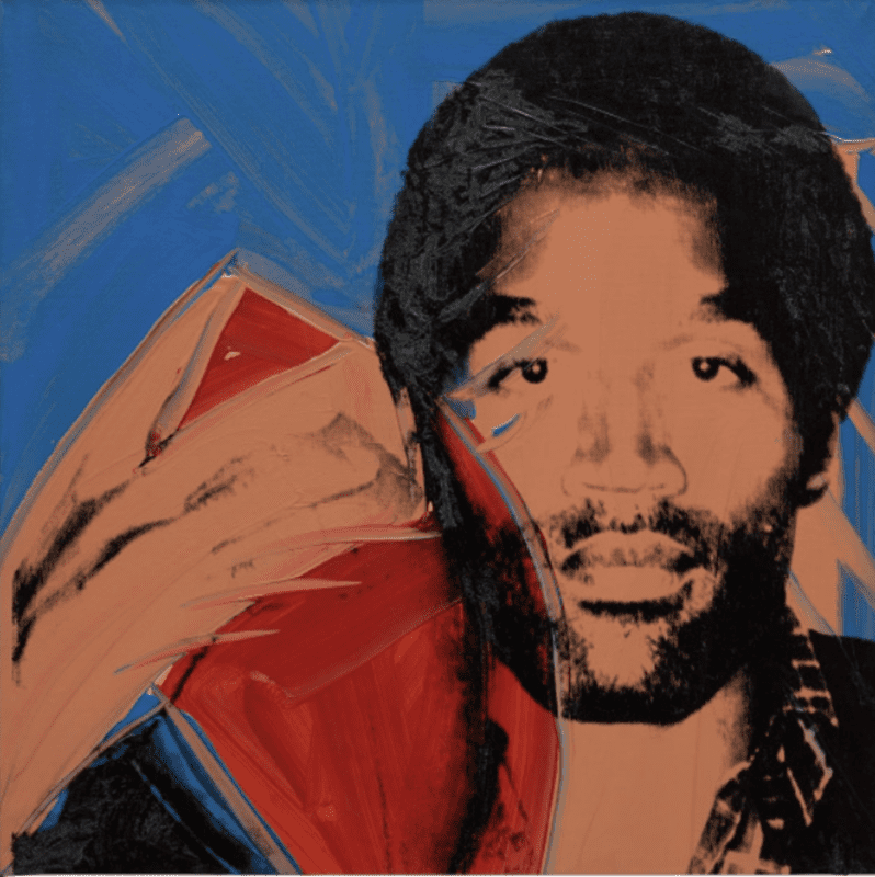 Andy Warhol O.J. Simpson signed "Andy Warhol" on the reverse; further signed by O.J. Simpson on the reverse acrylic and silkscreen ink on canvas 40 x 40 in. (101.6 x 101.6 cm) Executed in 1977. Estimate $300,000 - 500,000 Courtesy Phillips