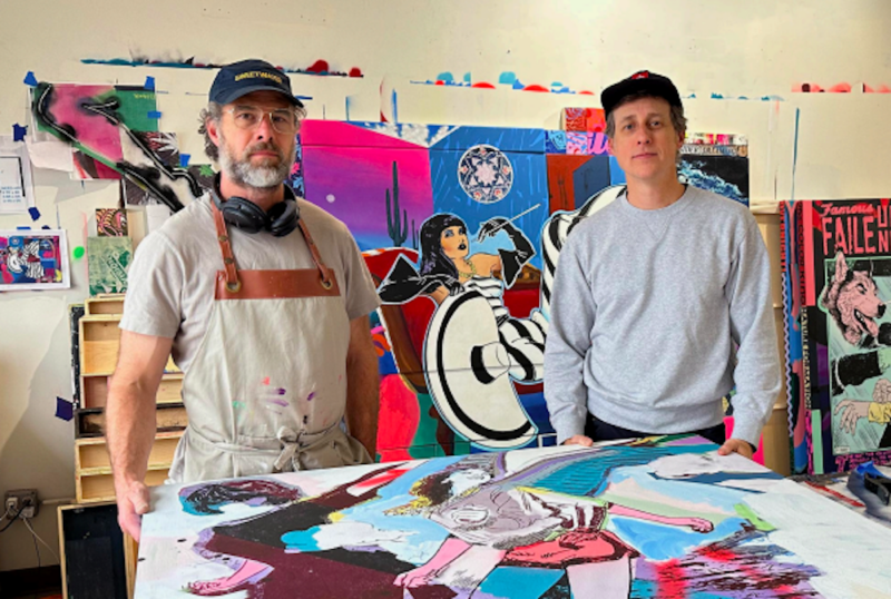 Patrick McNeil (left) and Patrick Miller (Right) AKA Faile, in the studio © Faile