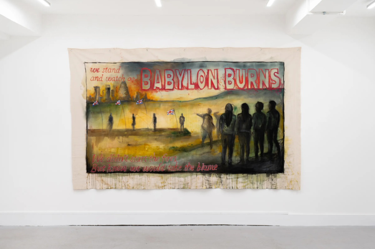 Keith Piper Red Flags exhibition at Niru Ratnam Gallery London