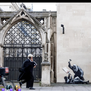 FAD NEWS: £85,000 and counting: Removing Banksy from the Royal Courts of Justice From Banksy's Instagram