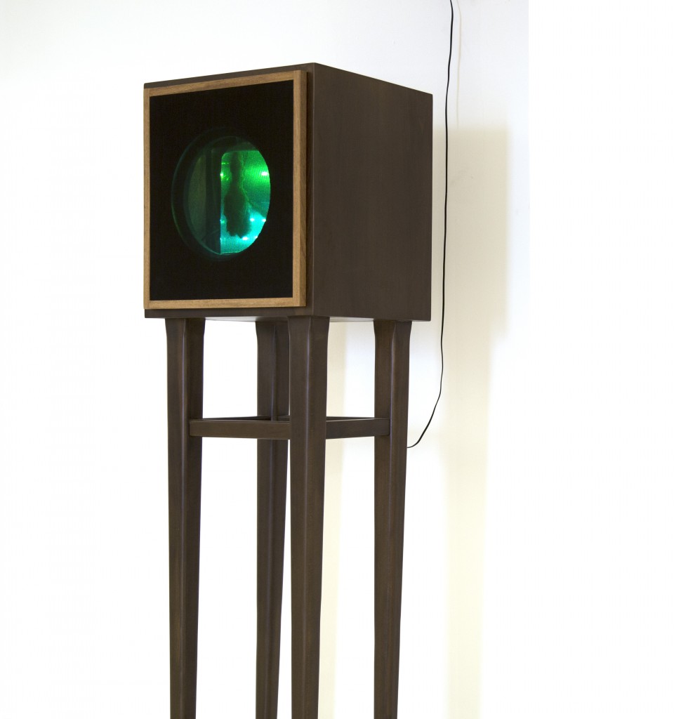 See Sound side view , 2014 , mix media sound installation