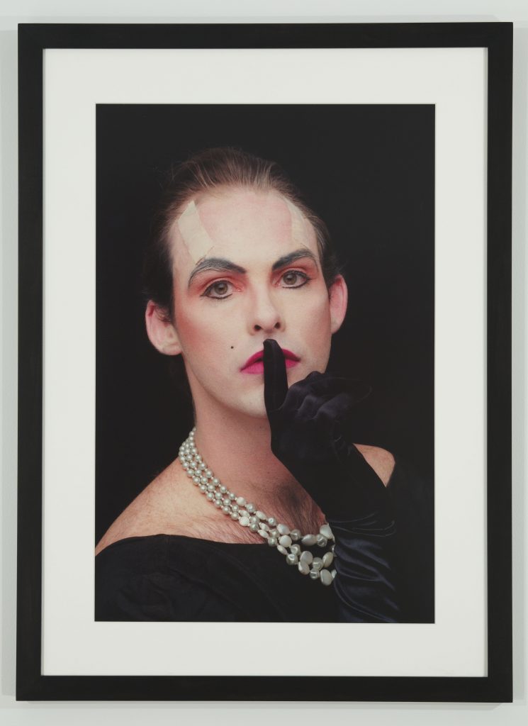 Hunter REYNOLDS Shhh (from Patina du Prey Drag Pose Series), 1990/2012 digital c-print mounted on centra 30 x 22 3/4 in. (76.2 x 57.79 cm)Photo credit: Michael Wakefeld Courtesy of the artist, P.P.O.W and Hales Gallery