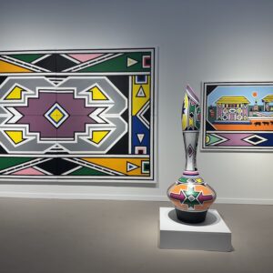 Solo booth by Jenkins Johnson devoted to Dr. Esther Mahlangu on the main fair floor at Frieze New York, a darling of the perfunctory ‘best booth’ roundups