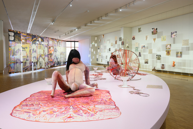 Emma Talbot Installation view from Sounders of the Depths, showing the work Your Birth - the epic historical moment you can’t remember 26 October 2019 – 16 February 2020 Curated by Yasmijn Jarram GEM Museum Voor Actuele Kunst, The Hague Photo: Peter Cox