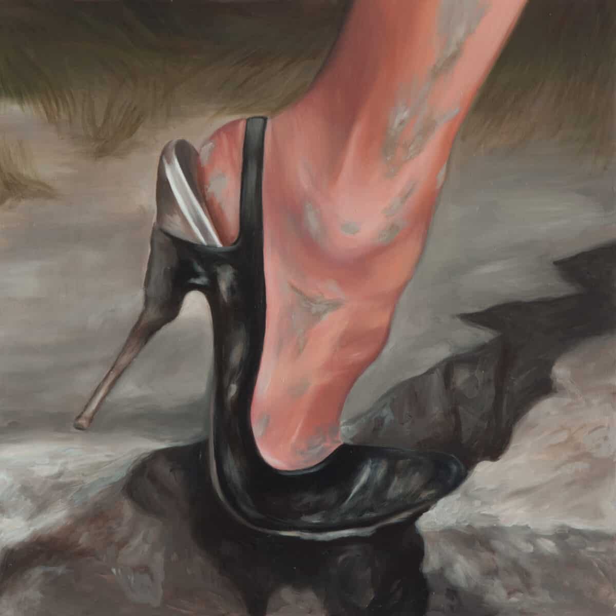 Brittany Shepherd Split, 2022 Oil on panel 46 × 46 cm (18 × 18 in) Courtesy the artist and gallery