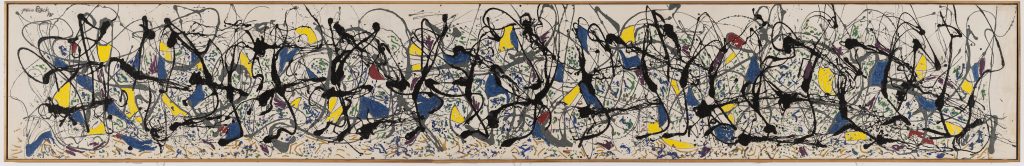 Staging Jackson Pollock 4 September 2018 –24 March 2019 Press ImagesJackson Pollock (1912 –1956)Summertime: Number 9A1948Oil paint, enamel paint and commercial paint on canvas©Tate, London 2018 