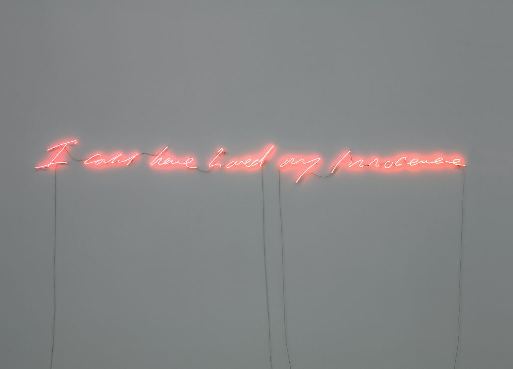 Tracey Emin?I could have Loved my Innocence?2007?Neon (pale pink)?38.1 × 340.4 × 5.1 cm (15 × 134 × 2. in.) Edition 3 of 3, with 2AP