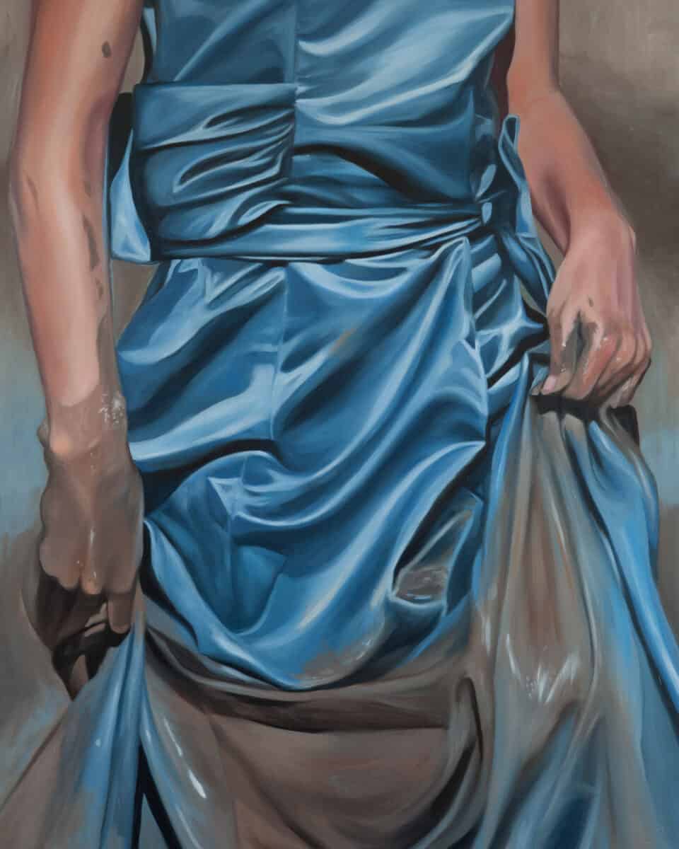 Brittany Shepherd The Dance, 2022 Oil on panel 76 × 60 cm (30 × 24 in) Courtesy the artist & gallery